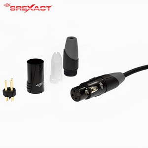Conector XLR Hembra de 3 Pines, Carcasa de Aleación de Zinc, Contactos de Bronce Fosforoso con Recubrimiento Electroforético Negro, Uso en Audio y Video, SREXACT SVP556V-BK-PG - Product Image 4