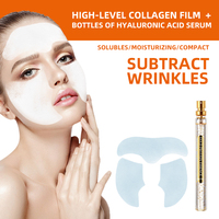 Masque facial au collagène hydrosoluble anti-âge et hydratant, ensemble de remplissage instantané à l'essence nano, masque pour les yeux, masque facial