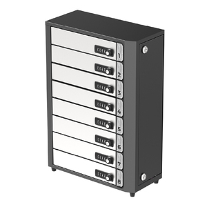 Casier de recharge mobile TIA à <span class=keywords><strong>8</strong></span> compartiments avec serrure de porte à code numérique et kit solaire en option pour usage collectif, design écologique - Product Image 3