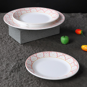 Assiettes en mélamine de style occidental, rondes, durables, pour hôtels, restaurants, fêtes, service de table - Product Image 3