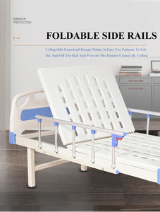 Lit médical réglable pour patient avec fonction à manivelle unique, acier inoxydable, garantie de 3 ans, équipement hospitalier - Product Image 3