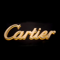 Nuevo diseño 3D oro rosa LED canal letra signo decoración de negocios Metal Logo iluminación PC Material transformador para publicidad