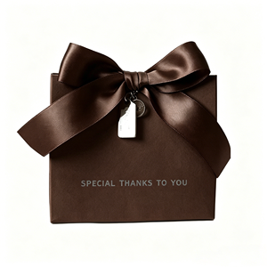 Hotsale Eco-friendly Sturdy Matte Grey Special Thanks Gift <b>Box</b> Elegant Satin Bow Premium Gift Packaging For Holiday gift - Product Image 4