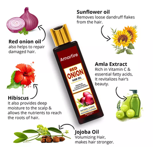 Amorfire卸売売れ筋レッドオニオンヘアオイル200ML脱毛防止 & 育毛オイル - Product Image 5