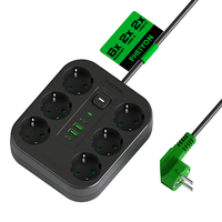 Regleta de Enchufes Pheiyon con 6 Tomas Schuko, 2 Puertos USB, 2 Puertos USB-C, Interruptor Principal, Protección Contra Sobretensiones de 175J, Tipo F CEE 7-3, Multidispositivo