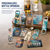 Décapsuleur plat en acier inoxydable personnalisable pour sublimation, idéal pour la cuisine, les restaurants et les cadeaux de festival – Vente en gros