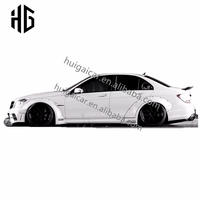 Kit carrosserie pare-chocs style LB pour Mercedes Benz Classe C W204 C63 Jupes latérales en fibre de verre Spoiler Diffuseur arrière