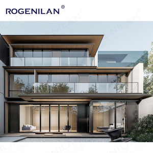 Sistema di Porte e Finestre Scorrevoli Isolate in Vetro Temperato con Telaio in Alluminio Nero per Progetti Residenziali Personalizzati Rogenilan - Product Image 2