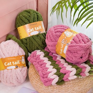 Filato per maglieria a dita super spesso <span class=keywords><strong>in</strong></span> misto lana e acrilico tinto Snowball Cat Tail, per sciarpe, bastoncini di ghiaccio, lavori a maglia fai da te, cuscini, coperte e articoli per animali domestici - Product Image 3