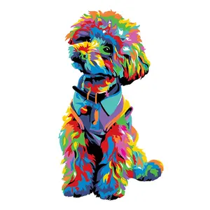 Xjh Nhà Máy Tự Làm Sơn Bằng Số Teddy Dog Acrylic Sơn Bằng Số Trang Trí Nội Thất Tường Nghệ Thuật Kỹ Thuật Số Sơn Dầu