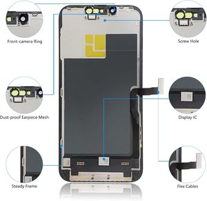 Bsz4uov 13 Pro Kit Sostituzione Schermo LCD Digitalizzatore da 61 Pollici Modelli A2483/A2636/A2638/A2639/A2640 3D <span class=keywords><strong>Touch</strong></span> Impermeabile - Product Image 2