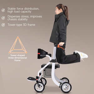 Andador Plegable <span class=keywords><strong>con</strong></span> <span class=keywords><strong>Asiento</strong></span> Acolchado, Ligero y Portátil, de 4 Ruedas, Ayuda <span class=keywords><strong>para</strong></span> Caminar <span class=keywords><strong>con</strong></span> Altura Ajustable <span class=keywords><strong>para</strong></span> <span class=keywords><strong>Adultos</strong></span> Mayores, OEM - Product Image 6