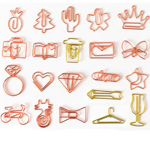 Offre Spéciale créatif étudiant trombones forme spéciale or métal Animal/fleur trombones pour bureau papeterie signets Clips - Product Image 5