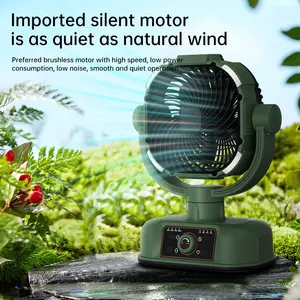 USB Powered plastik açık ev soğutma hava Fan dik sallayarak kafa asılı boyun ile üç hızlı rüzgar dış mekan kullanımı için