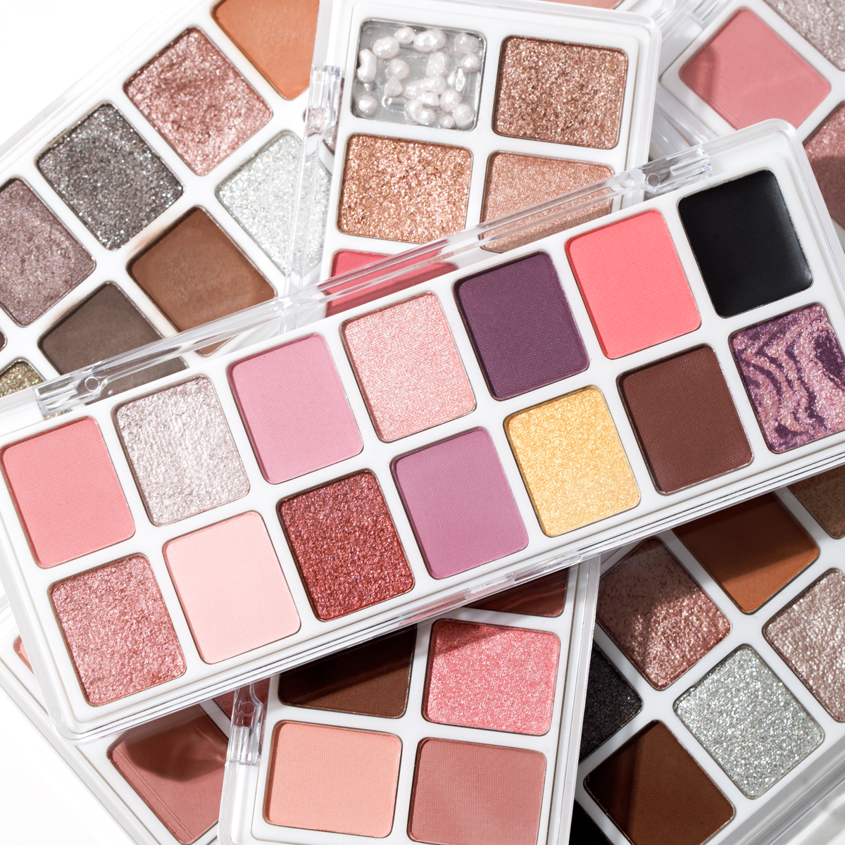 Paleta de sombras de ojos de etiqueta privada vegana de alta pigmentación personalizable de 14 colores de alta calidad