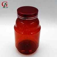 500/750CC transparent en plastique pour animaux de compagnie produit de soins de santé bouteille énergie pilule conteneur lotion bouteille en plastique emballage alimentaire