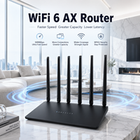 Signal Booster Routeur 3 LAN 1 WAN Routeur Lte 1.3GHZ 3000Mbps Openwrt Gigabit 2.4g 5.8g Dual Band WIFI6 Routeur Wifi sans fil