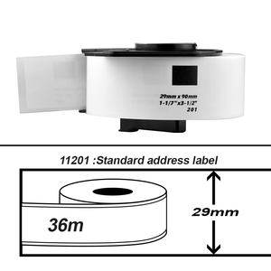 Rollo de cinta de etiquetas de código de barras de dirección de papel blanco troquelado de 29x90mm x 400 para <span class=keywords><strong>impresora</strong></span> <span class=keywords><strong>QL</strong></span> 700 <span class=keywords><strong>800</strong></span>, compatible con Brother - Product Image 2
