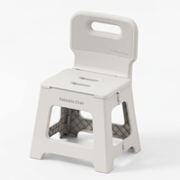 Tabouret pliant blanc toutes tailles, ultra-léger, en plastique renforcé, haute résistance, pour extérieur, camping, plage