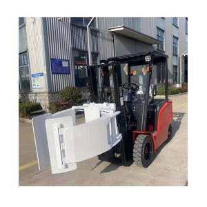 KAD 1,5 Ton 2 Ton 3 ton 6M 7m altura de elevación Carretilla elevadora eléctrica de <span class=keywords><strong>4</strong></span> ruedas con accesorio de abrazadera de rollo de papel - Product Image 1