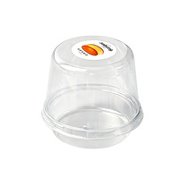 Boîte d'emballage transparente anti-graisse pour cheesecake basque de 4 pouces, avec bords surélevés, pour desserts à emporter, vente ambulante et usage domestique