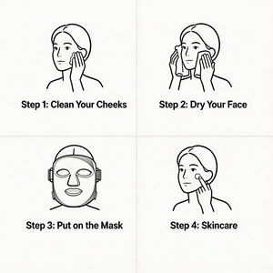 Máscara <span class=keywords><strong>LED</strong></span> de Venta Caliente para Hombres, Terapia de Luz Roja para Rostro y Cuello 660nm, Máscara de Terapia de Luz Roja - Product Image 6