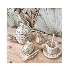 Best Item Rattan <b>Tea</b> Pot <b>Set</b> Educational High-quality Sustainable Eco-Friendly Toy <b>for</b> <b>Kids</b> & Toddlers Pretend Play - Product Image 3