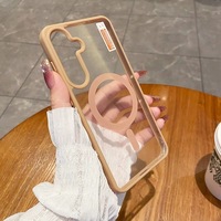 Étui magnétique transparent pour Samsung Galaxy S26 Ultra S25 Plus S24 S23 FE A57 A37 A27 A17 A06 A16 A26 A36 A56 A35 A55 A15 A25