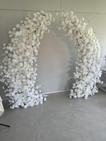 Hortensia Roses Pivoine Fleur De Cerisier Fleurs En Soie Artificielle Étanche Durable Arc Décor De Mariage Bouquet De Noël En Gros