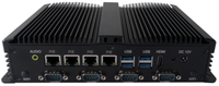 Kotak tanpa baling-baling POE 4 * LANS POE PC I5 10210U CPU 6 COM 4G LTE SIM Slot 6 * USB 9-36v Mini PC visi komputer