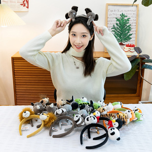 Fascia per Capelli Promozionale Zoo Personalizzata in Peluche con Design di Animali Vari: Pinguino, Elefante, Procione, Scimmia, Panda per Bambini - Product Image 5