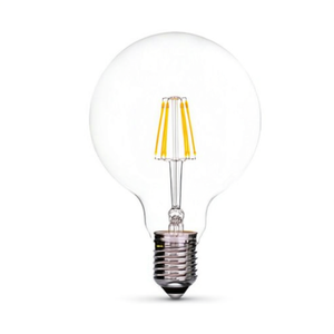 Lampadina LED Globo 8W, Illuminazione Ambientale Regolabile, Base E26, Vetro Trasparente Stile Filamento - Product Image 2