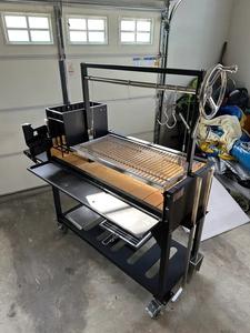 Sistema de elevación de trinquete y trinquete de carbón Tagwood Parrilla de barbacoa argentina de acero inoxidable - Product Image 5