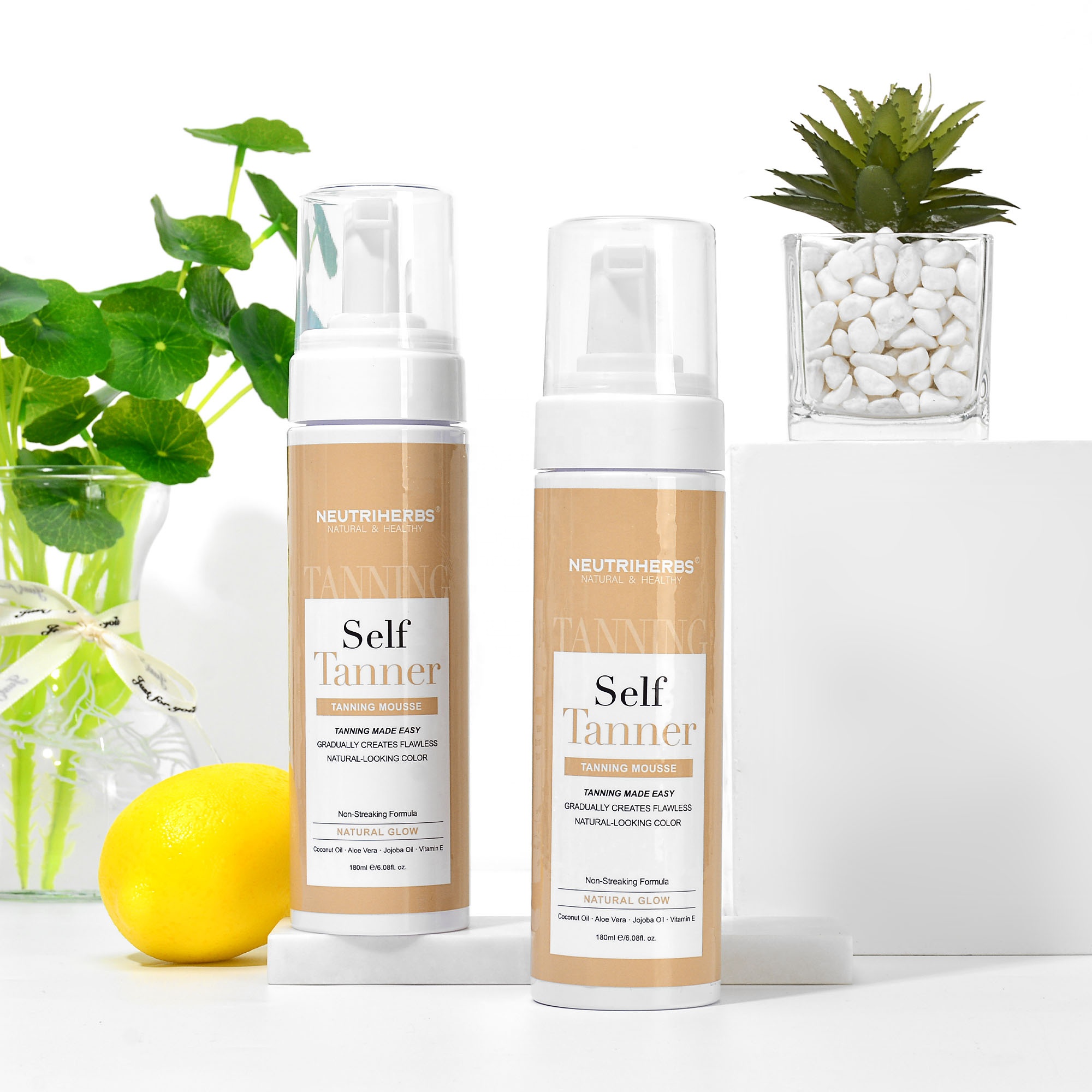 Customized Private Label Self Spray Tanning Wholesale DHA Long-lasting Facial Tanner Mousse