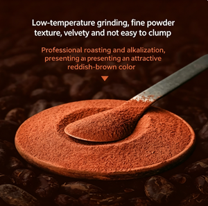 Poudre de cacao alcalinisée de haute qualité, faible en gras, <span class=keywords><strong>soluble</strong></span>, rouge brun foncé, pour boissons au <span class=keywords><strong>chocolat</strong></span> <span class=keywords><strong>chaud</strong></span>, pâtisseries et desserts - Product Image 3