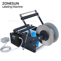 Machine d'étiquetage de bouteilles de vin rondes semi-automatique de bureau ZONESUN ZS-TB16P