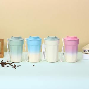 Vasos de acero inoxidable al por mayor de 16 oz con tapa y pajita, vaso para café con recubrimiento en polvo - Product Image 2