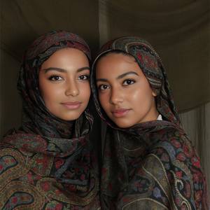 Venta caliente nuevo impreso poliéster Hijab chales bufanda Medio Oriente árabe musulmán señoras moda capa Hijab - Product Image 4