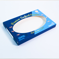 Boîtes en carton personnalisées à insert intérieur, écologiques, recyclables, emballées à plat, pour fruits de mer surgelés, avec fermeture à rabat inversé