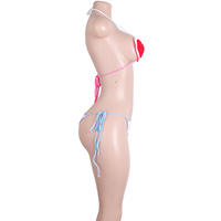 Ensemble de lingerie deux pièces en dentelle à bretelles, avec des accents en résille, tenue de boîte de nuit, tenue de danseuse, tenue de festival, styles en gros, lingerie pour femmes