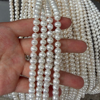 Perles d'eau douce naturelles de qualité AAA, forme pomme de terre, blanc froid, semi-finies, lisses, un fil de 40 cm de long, 58 pièces