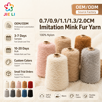 Fil à tricoter fantaisie en fausse fourrure de vison FDY, imitation vison, 1,3 cm, 2 cm, 100 % nylon, doux, duveteux, anti-chute, vente en gros d'usine