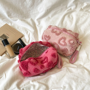 Bolsa de Maquillaje de Felpa con Impresión Personalizada al por Mayor, Bolsa de Cosméticos Pequeña y Portátil para Mujer - Product Image 1