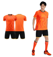 Maillot de football d'entraînement pour adultes imprimé à prix abordable, uniformes de football avec numéro de sponsor personnalisé, kit de football 100 % polyester
