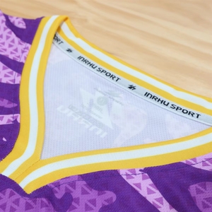 Maillot sans manches personnalisé de haute qualité avec logo d'équipe imprimé, en polyester respirant, sublimation, col mandarin, tissu maillé, séchage rapide, 3D - Product Image 5