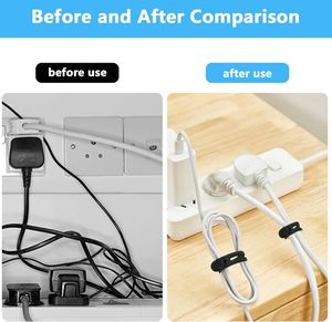 Bền Tái Sử Dụng Dây Quản Lý Khóa Khóa Sạc Đàn Hồi Dây Đeo Cáp 10-Pack Silicone Quan hệ Cáp Cho Trang Chủ Du Lịch - Product Image 6