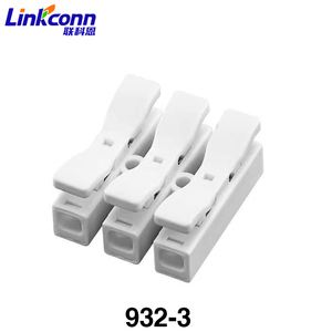 Conectores de Cable Linkconn 932-3, Bloque de Terminales a Presión con Resorte, Contactos de Cobre, Rectangulares Blancos, 15A 600V - Product Image 4