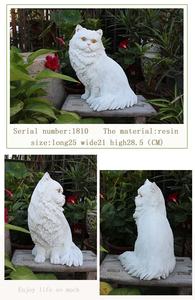 맞춤형 3D 페르시아 고양이 동상 홈 장식 수지 야외 정원 장식 귀여운 잠자는 고양이 인형 Kawaii - Product Image 5