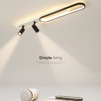 Plafonnier LED moderne et minimaliste en aluminium et fer pour couloir, hall, salon, bureau, entrée, style nordique, modèle Agi32