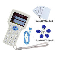 Copiadora RFID de 10 frecuencias en inglés ID IC Reader Writer Copier M1 13,56 MHZ programador duplicador encriptado USB NFC UID Tag Key Card